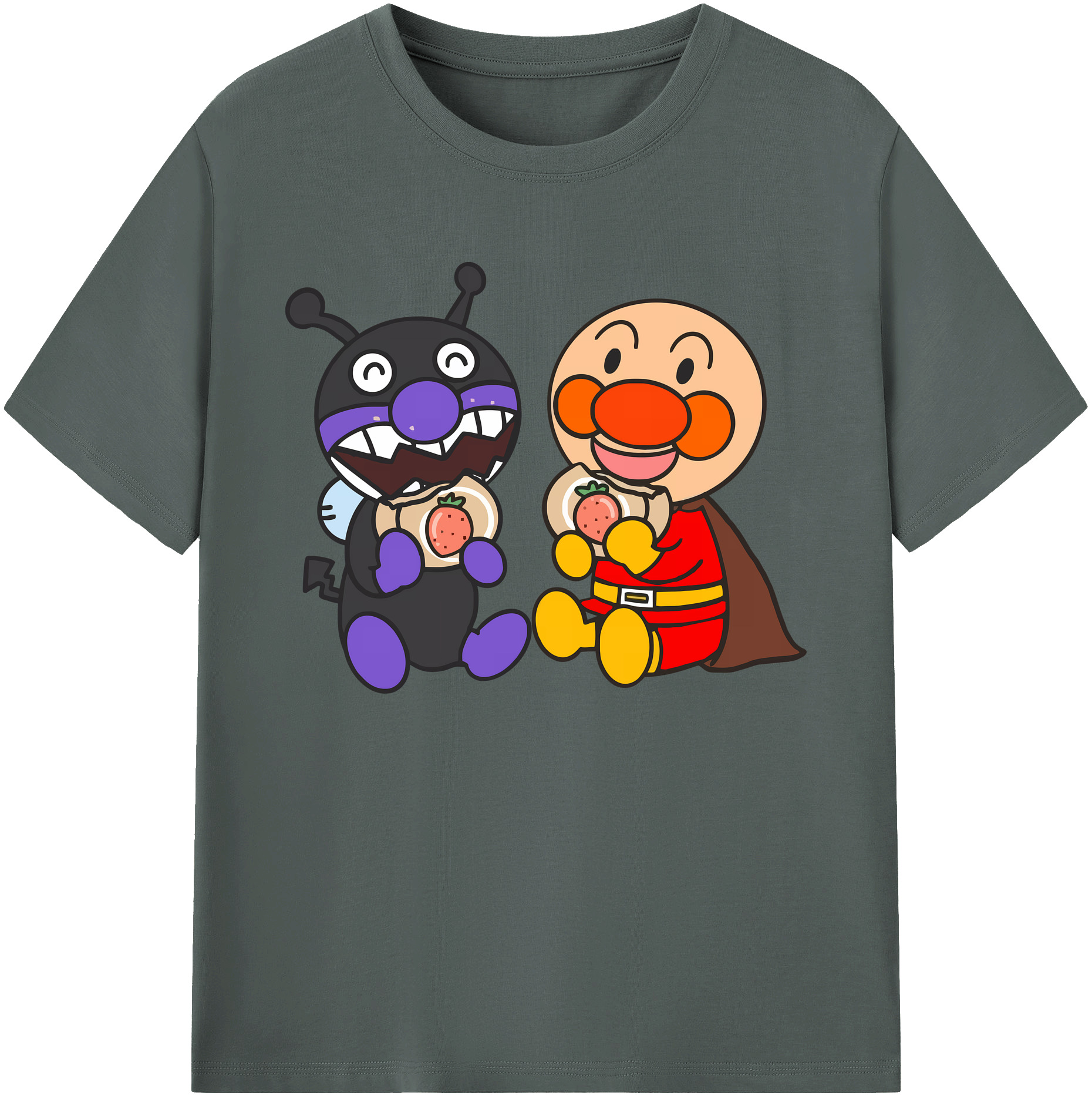 （画像用） アンパンマン Anpanman 綿100％ メンズ半袖Tシャツ｜肌触りやわらか＆通気性